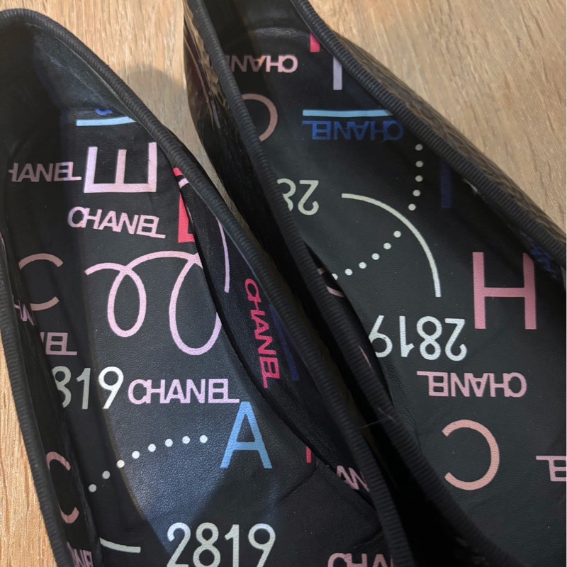 Chanel 黑色平底芭蕾舞鞋 大碼-3