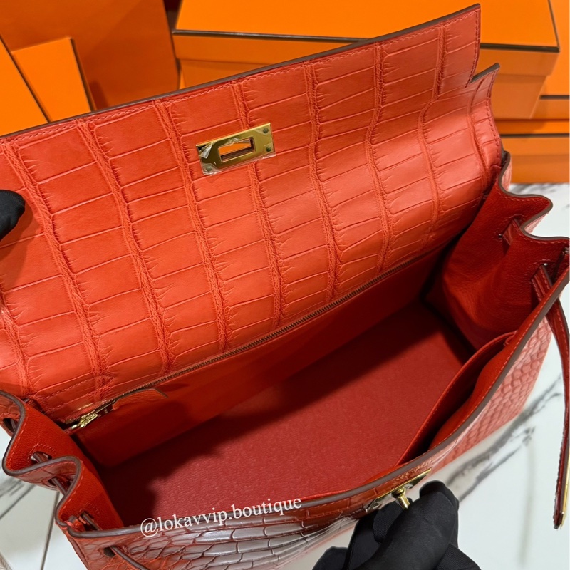 🔥不到百萬🔥愛馬仕 Hermes Kelly 32 Touch 超美罌粟橘-4