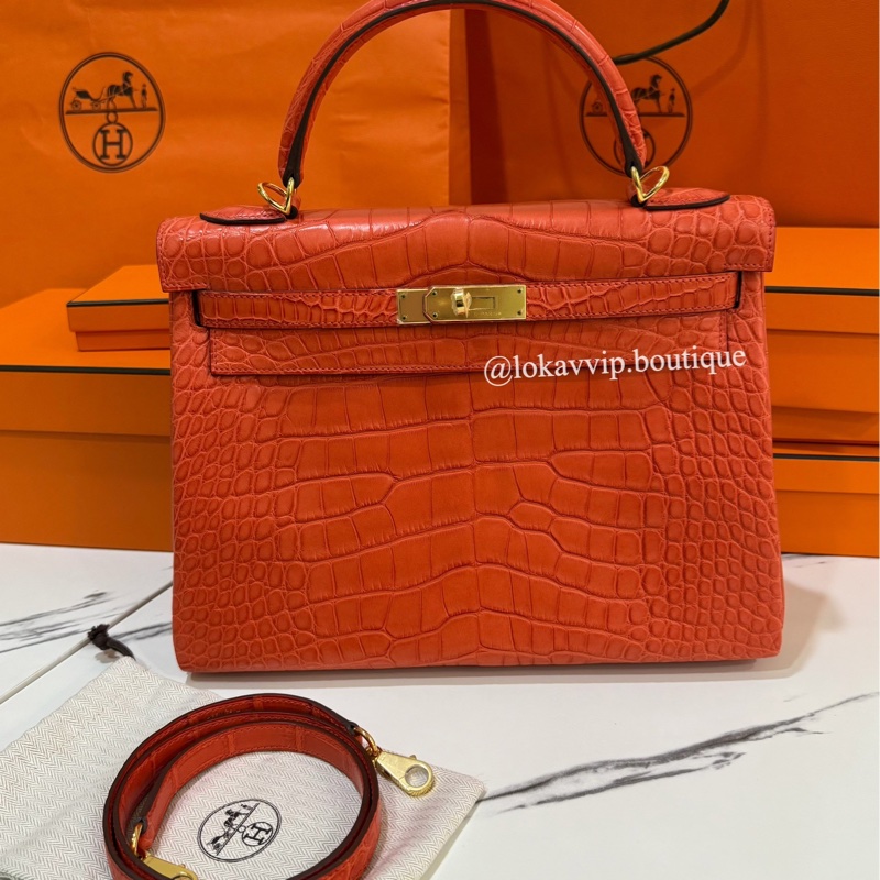 🔥不到百萬🔥愛馬仕 Hermes Kelly 32 Touch 超美罌粟橘-5