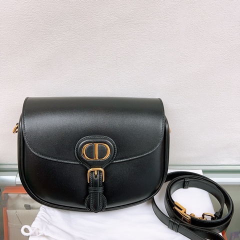 近新 Dior bobby 黑色中號斜挎包