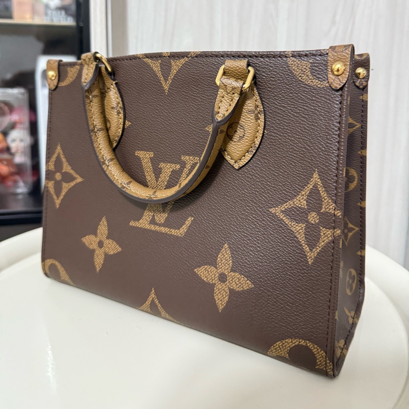 M46373 Louis Vuitton  OnTheGo PM 拼色 手提 斜背 托特包-5