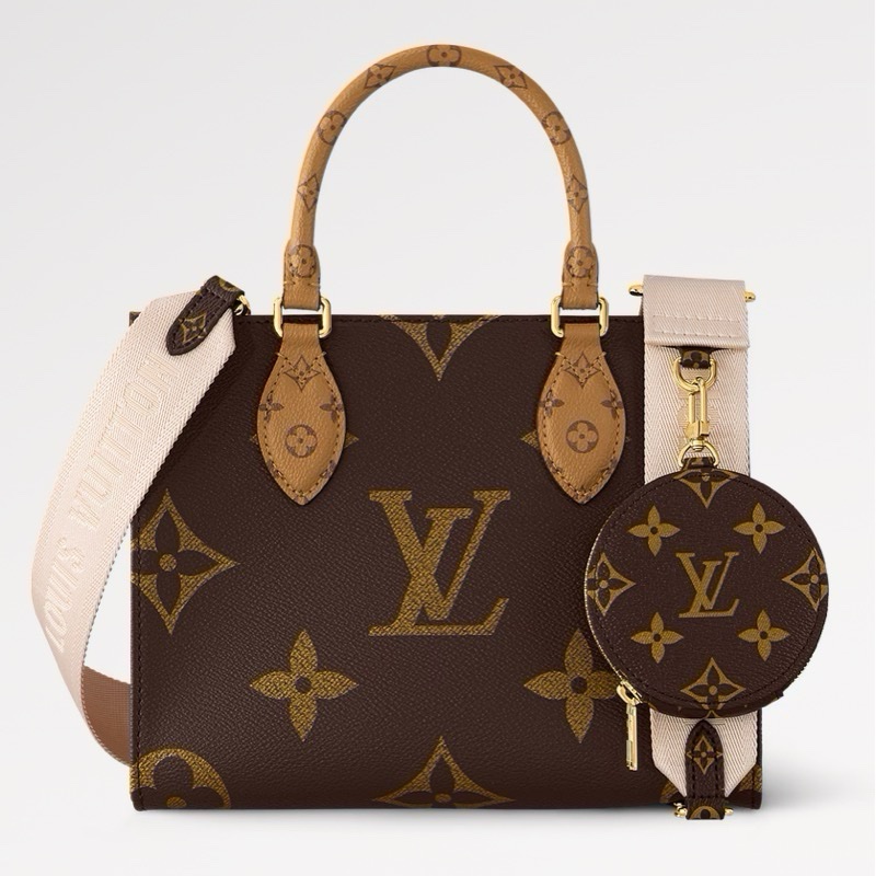 M46373 Louis Vuitton  OnTheGo PM 拼色 手提 斜背 托特包-0