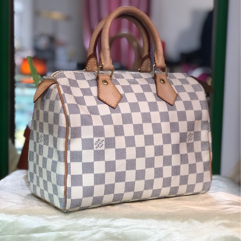 Louis Vuitton Pre-Owned Damier Azur Speedy 25 波士顿包（2016年典藏款）-0