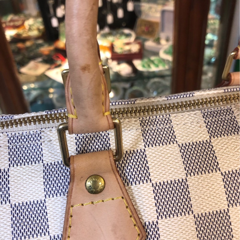 Louis Vuitton Pre-Owned Damier Azur Speedy 25 波士顿包（2016年典藏款）-4