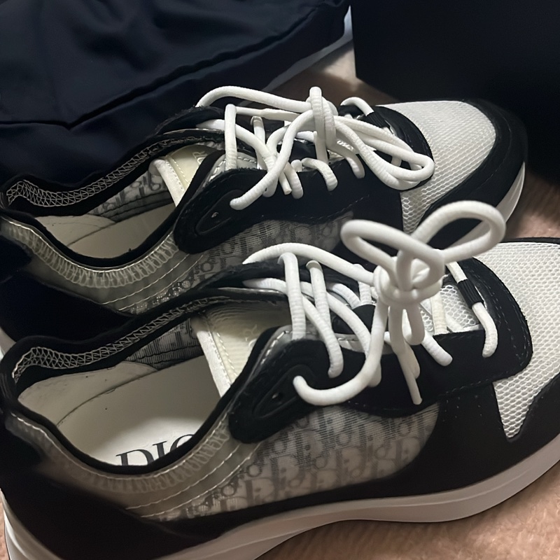 Dior迪奧b25藍色黑色甕皮運動鞋 布鞋 休閒鞋 專櫃3萬3-0