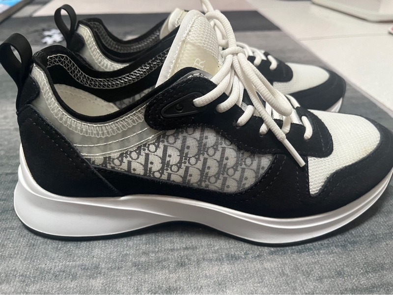 Dior迪奧b25藍色黑色甕皮運動鞋 布鞋 休閒鞋 專櫃3萬3-4