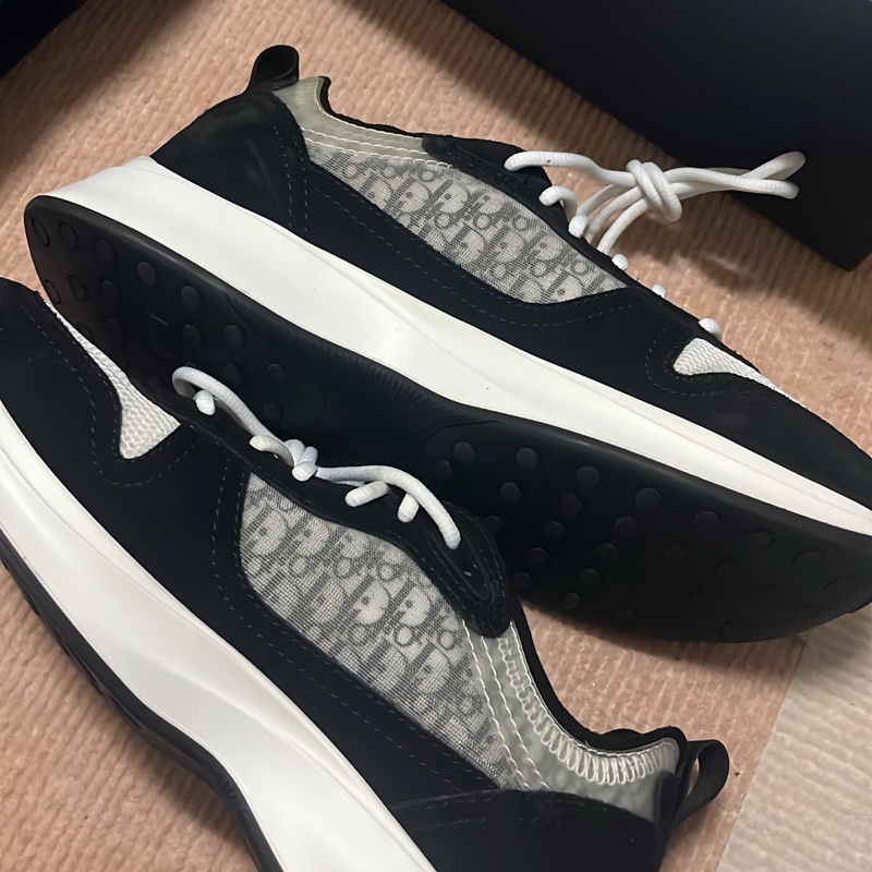 Dior迪奧b25藍色黑色甕皮運動鞋 布鞋 休閒鞋 專櫃3萬3-10