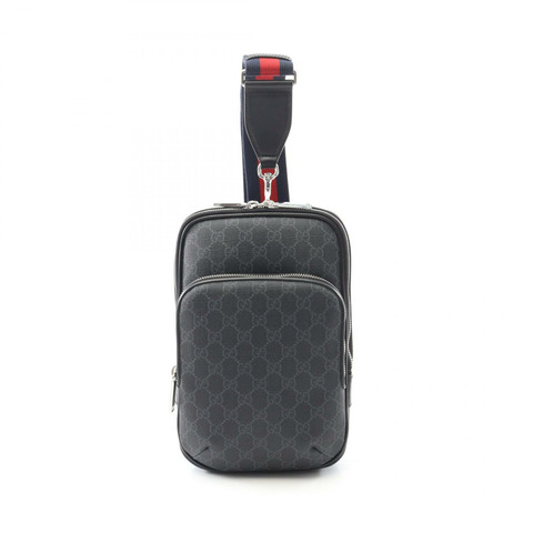 GUCCI GG 小號斜背包 822073FADJM1043 帆布 黑色 全新 男款