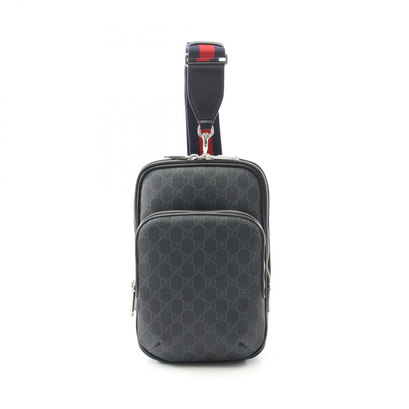 GUCCI GG 小號斜背包 822073FADJM1043 帆布 黑色 全新 男款-0