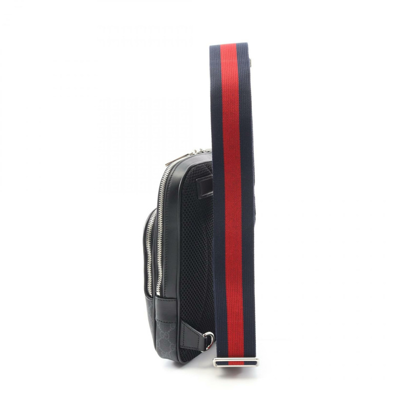 GUCCI GG 小號斜背包 822073FADJM1043 帆布 黑色 全新 男款-1