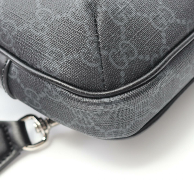 GUCCI GG 小號斜背包 822073FADJM1043 帆布 黑色 全新 男款-4