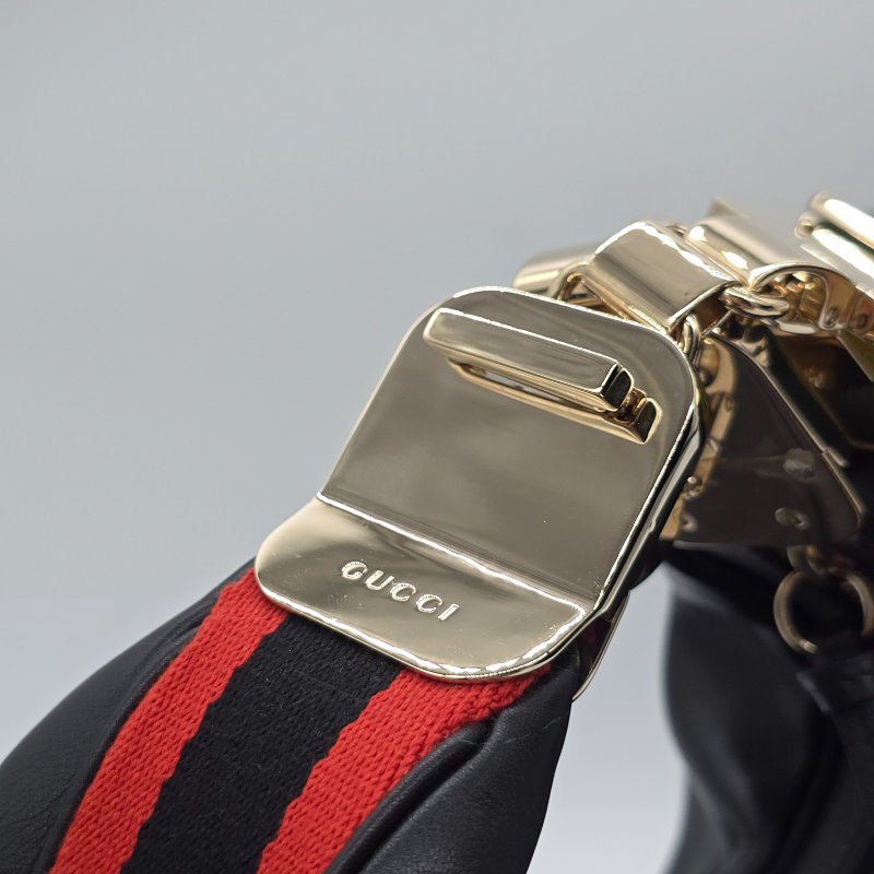 GUCCI Attache 經典金屬勾釦 雙背帶 斜背包-6