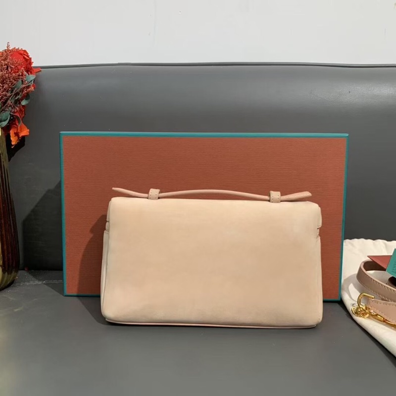 Loro Piana諾悠翩雅Extra Pocket L19奶油蜜蜂色鹿皮金扣 lp19 便當包 金扣-1