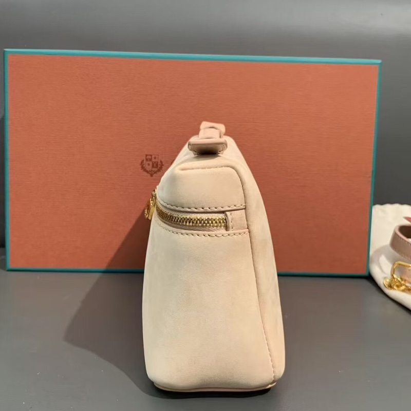 Loro Piana諾悠翩雅Extra Pocket L19奶油蜜蜂色鹿皮金扣 lp19 便當包 金扣-4