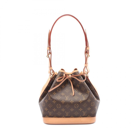 LOUIS VUITTON Petit Noe 單肩包 M46984 Monogram 帆布皮革棕色二手