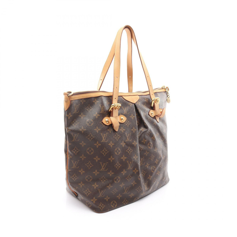 LOUIS VUITTON Palermo GM 單肩托特包 M40146 Monogram 帆布棕色二手 LV-1