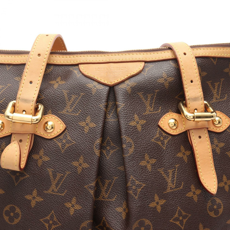LOUIS VUITTON Palermo GM 單肩托特包 M40146 Monogram 帆布棕色二手 LV-12