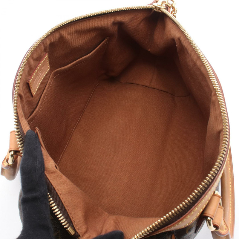 LOUIS VUITTON Tivoli PM 手提包 M40143 Monogram 帆布 皮革 棕色 二手 女款-2