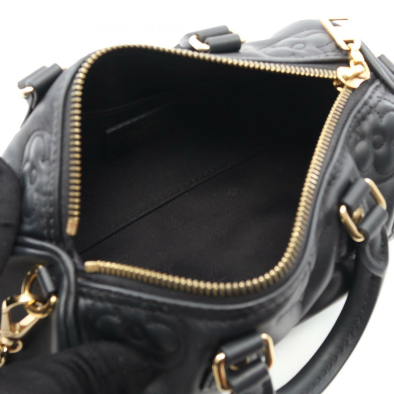 LOUIS VUITTON Papillon BB 單肩包 手提包 M59800 皮革 黑色 二手 女士 LV-2