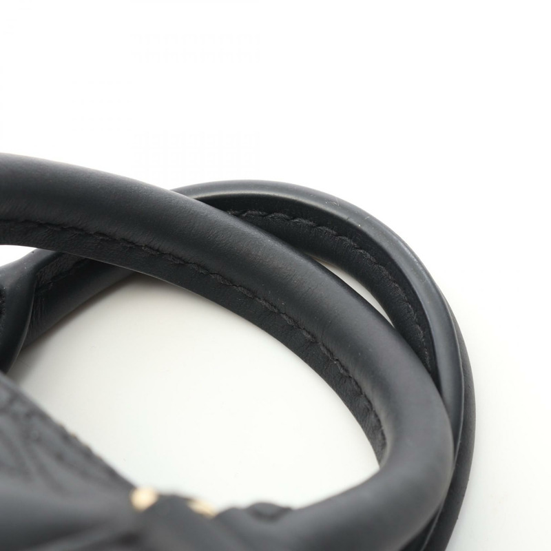 LOUIS VUITTON Papillon BB 單肩包 手提包 M59800 皮革 黑色 二手 女士 LV-6