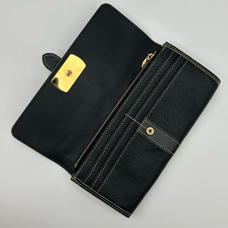 「JL精品代購」Lv黑金全皮蘇哈里二折長夾/卡包-8