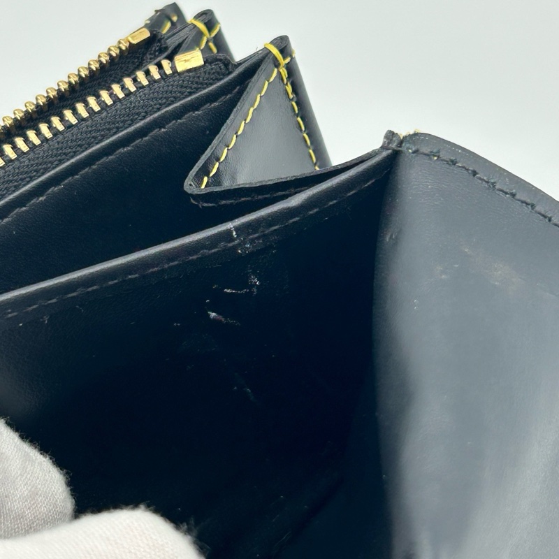 「JL精品代購」Lv黑金全皮蘇哈里二折長夾/卡包-11