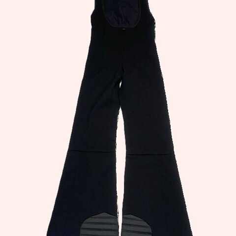 Moncler  Grenoble Tuta Bibs Women's Black Flared Ski Pants 黑色滑雪吊帶褲 S號