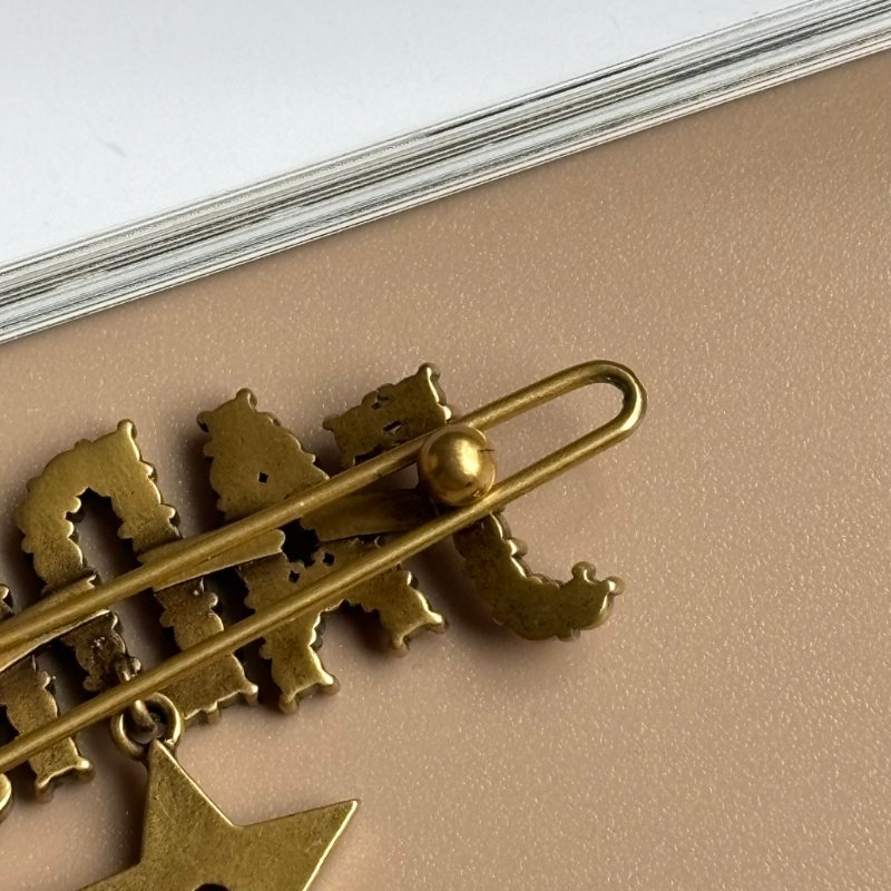 ::Christian Dior:: J'Adior 金色星星滿鑽髮夾 髮飾 名媛風-6