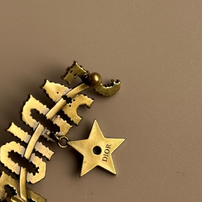 ::Christian Dior:: J'Adior 金色星星滿鑽髮夾 髮飾 名媛風-10