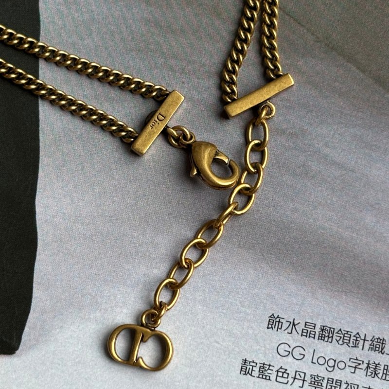 ::Christian Dior:: J'Adior系列復古金字母項鍊 頸鍊-5