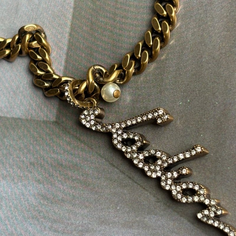 ::Christian Dior:: J'Adior 復古金滿鑽項鍊 頸鍊-0