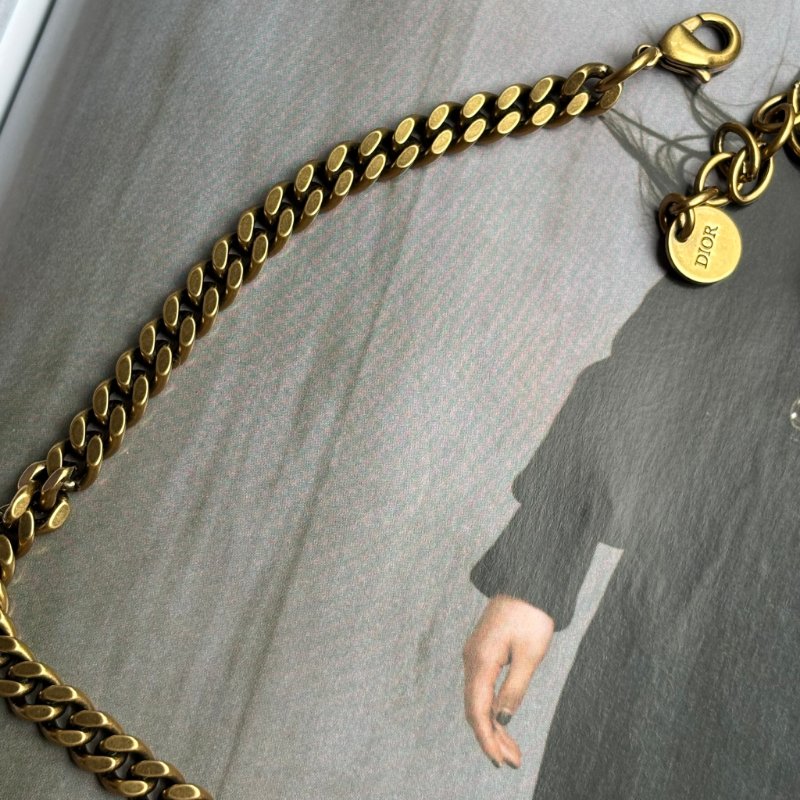 ::Christian Dior:: J'Adior 復古金滿鑽項鍊 頸鍊-3