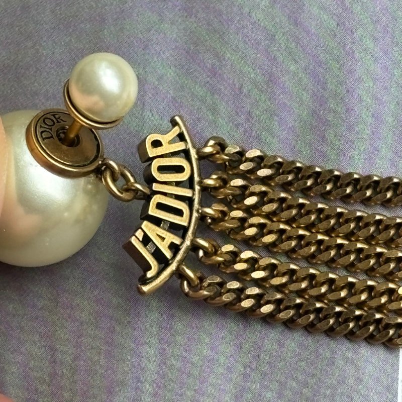 ::Christian Dior:: J'ADIOR TRIBALES 復古金鍊條耳環-9