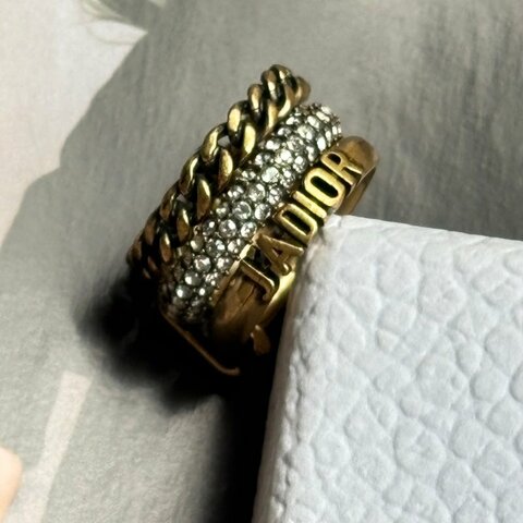 ::Christian Dior:: 復古金屬三層戒