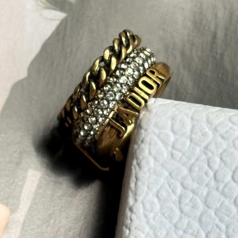 ::Christian Dior:: 復古金屬三層戒-0