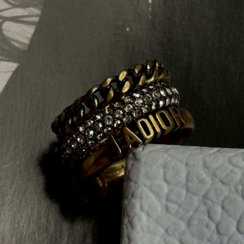 ::Christian Dior:: 復古金屬三層戒-1