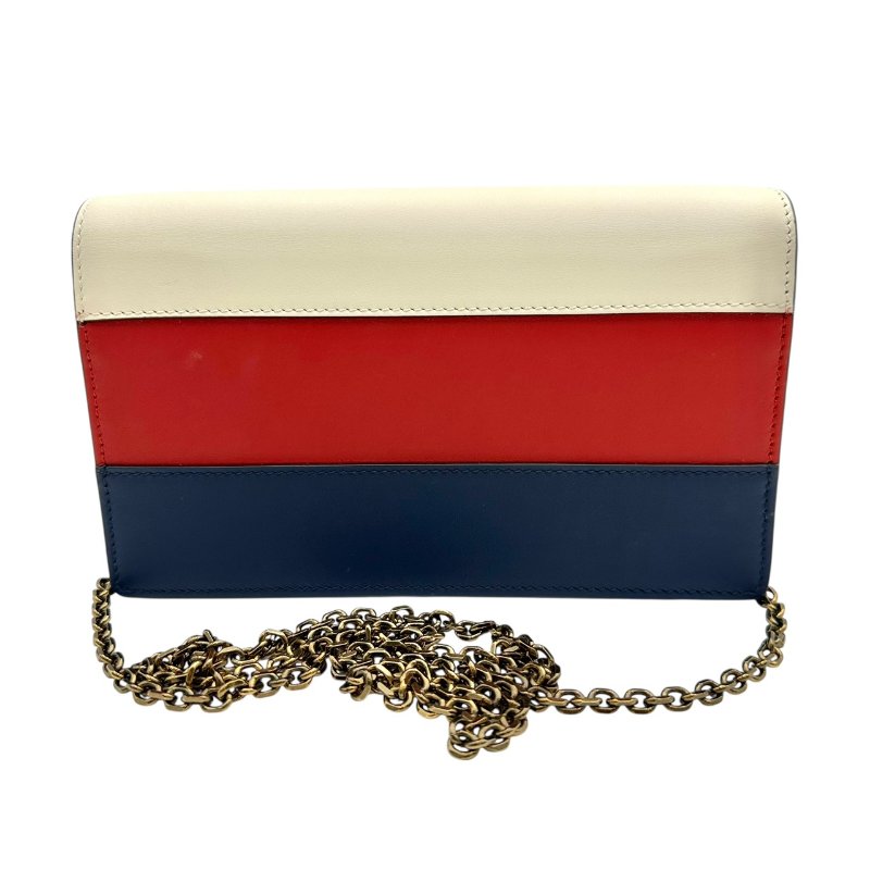 【美收精品】GUCCI 古馳白色紅色藍色Queen Margaret 蜜蜂浮雕扣式長夾 B-462【隔月月中將轉賣至日本 上架期限30天】-1