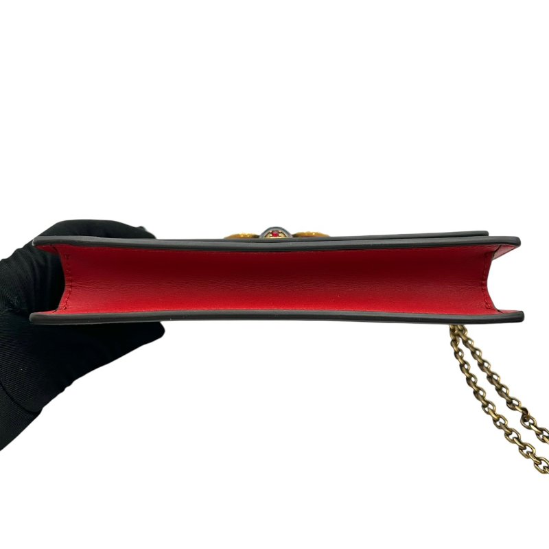 【美收精品】GUCCI 古馳白色紅色藍色Queen Margaret 蜜蜂浮雕扣式長夾 B-462【隔月月中將轉賣至日本 上架期限30天】-4