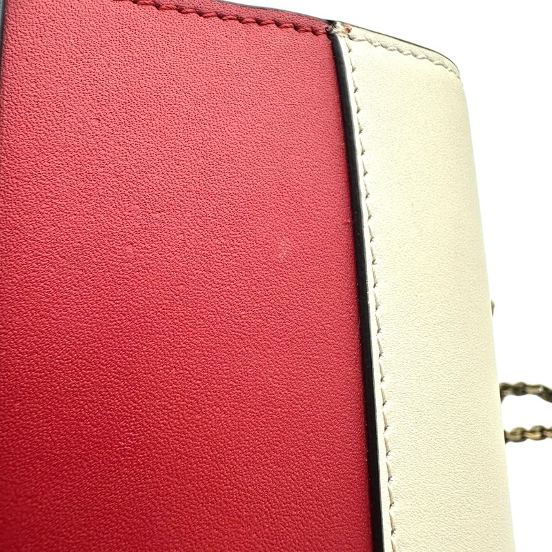 【美收精品】GUCCI 古馳白色紅色藍色Queen Margaret 蜜蜂浮雕扣式長夾 B-462【隔月月中將轉賣至日本 上架期限30天】-10