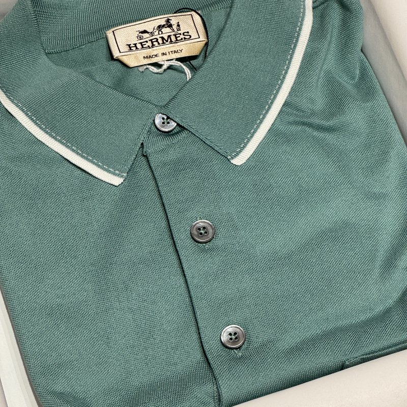 【Hermes】全新 - H刺繡口袋 Polo衫 L size "Piqures sellier" polo shirt-2