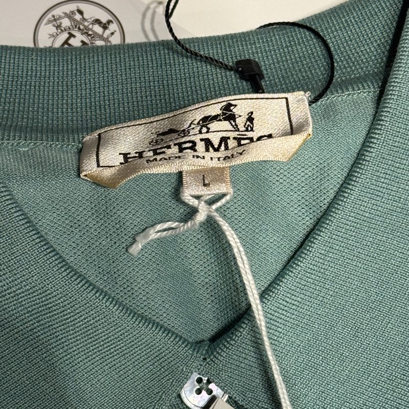 【Hermes】全新 - H刺繡口袋 Polo衫 L size "Piqures sellier" polo shirt-4