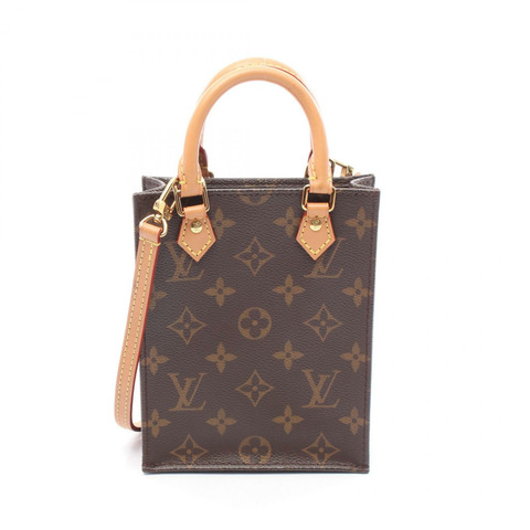 LOUIS VUITTON Petit Sac Plat 單肩包 M69442 Monogram 帆布 棕色 二手