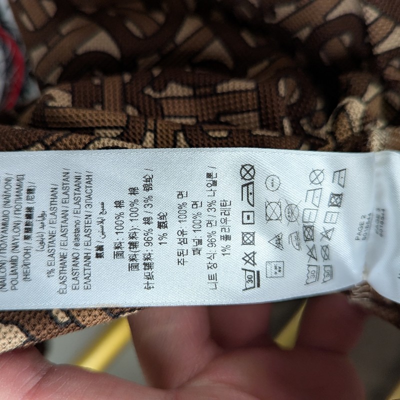 莉亞精品♡Burberry TB滿版logo polo衫M-5