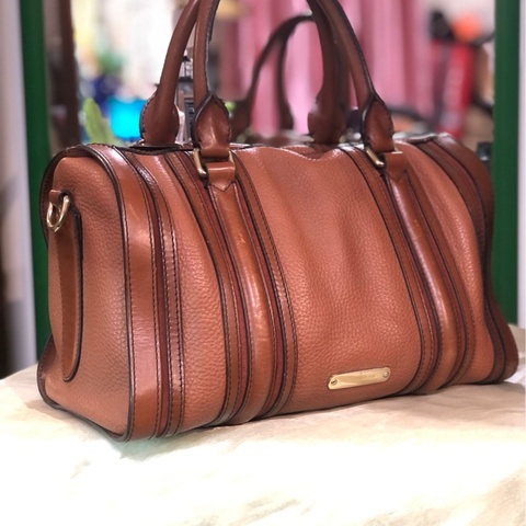 Burberry Brown Leather Alchester Bowler Bag