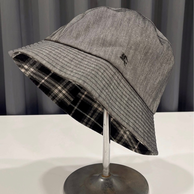 BURBERRY 藍標 格紋戰馬漁夫帽-0