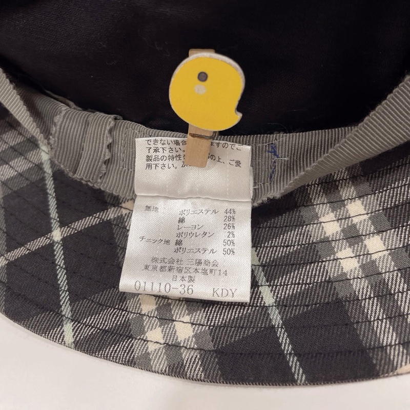 BURBERRY 藍標 格紋戰馬漁夫帽-7