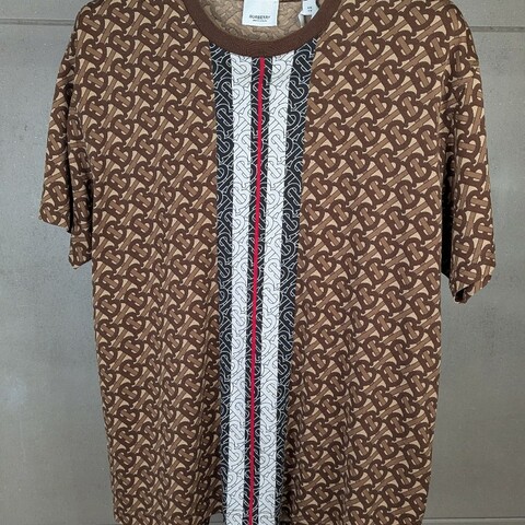 莉亞精品♡Burberry TB滿版logo 短T XS