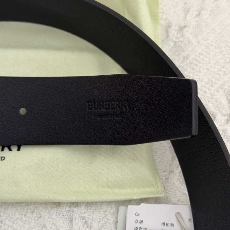 Burberry博柏利 馬術騎士徽標 皮帶 男款 黑色 寬3.5CM-4