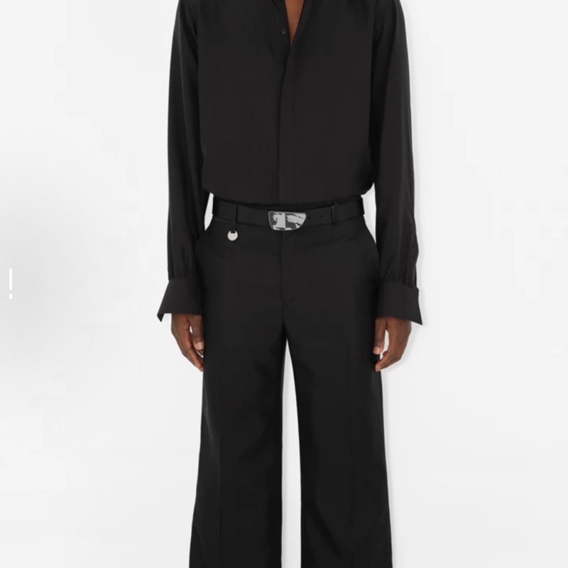 Burberry博柏利 馬術騎士徽標 皮帶 男款 黑色 寬3.5CM-5