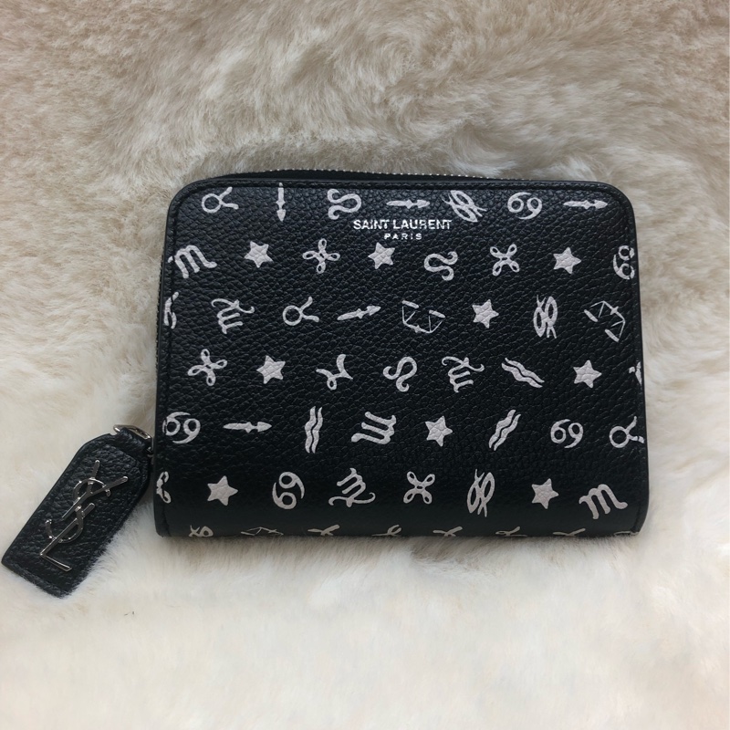 YSL 聖羅蘭星座系列 黑色短銀包 I373-9